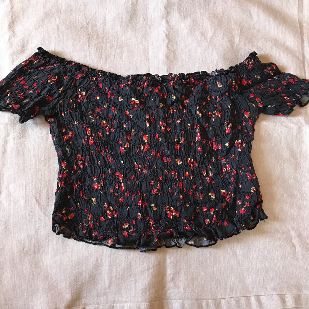 flower crop shirt xxL